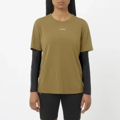 T-shirt Femme Shkout Core Brilliant Olive - Tee Shirt Mc | Salomon
