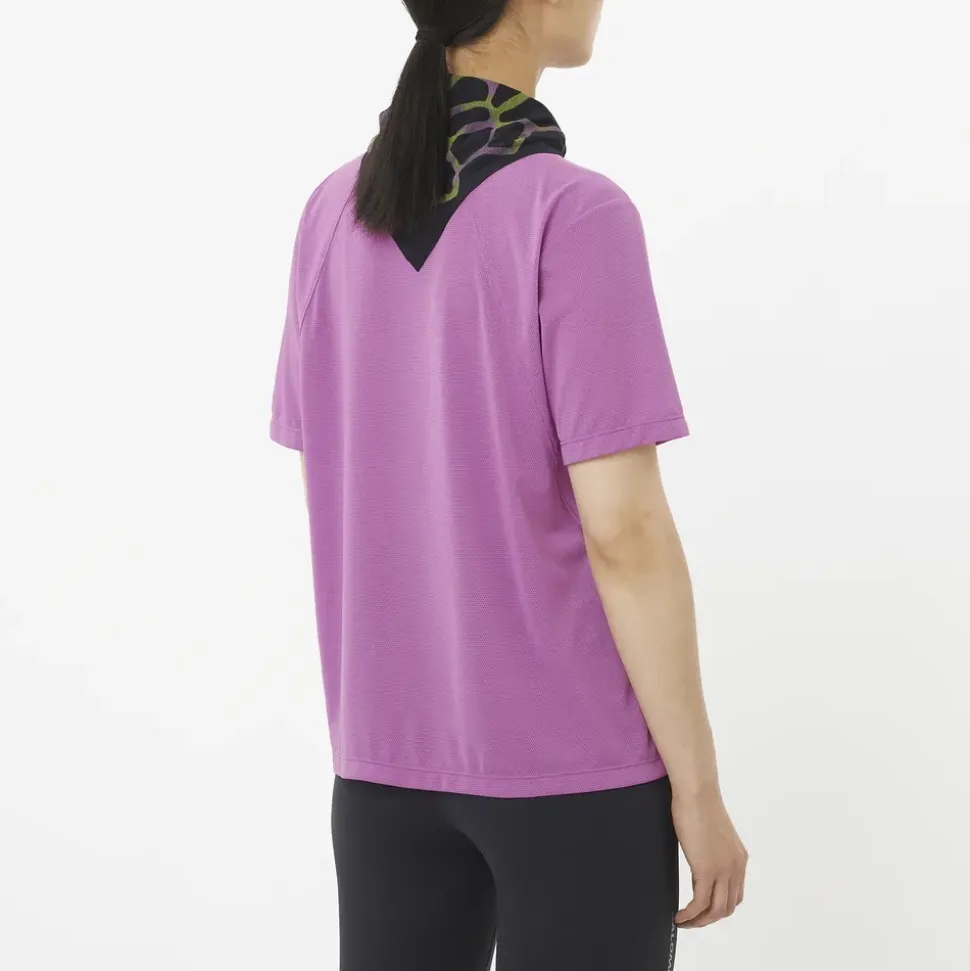T-shirt Femme Shkout Core Ss Iris Orchid - Tee Shirt Mc | Salomon