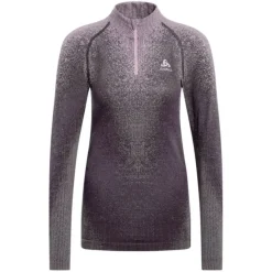 T-shirt Femme Turtle Neck Performance Warm Blackcomb Gray | Odlo