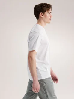 T-shirt Kragg Sl Cotton Bird Word White Light Black | Arcteryx