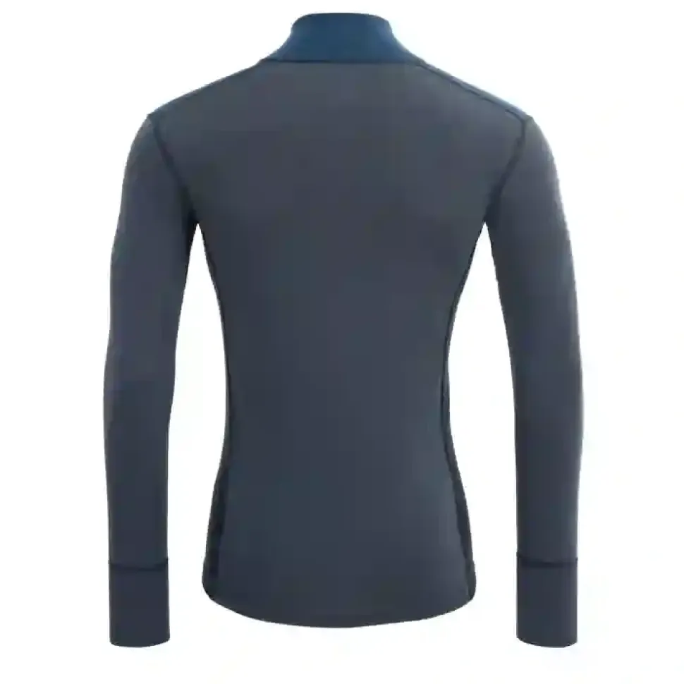 T-Shirt Lauparen Merino 190 Zip Neck Flood Night Ink