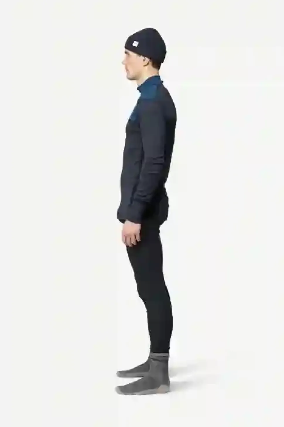 T-Shirt Lauparen Merino 190 Zip Neck Flood Night Ink