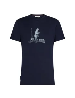 T-shirt Merino 150 Tech Lite Pol Paddle Midnight Navy | Icebreaker