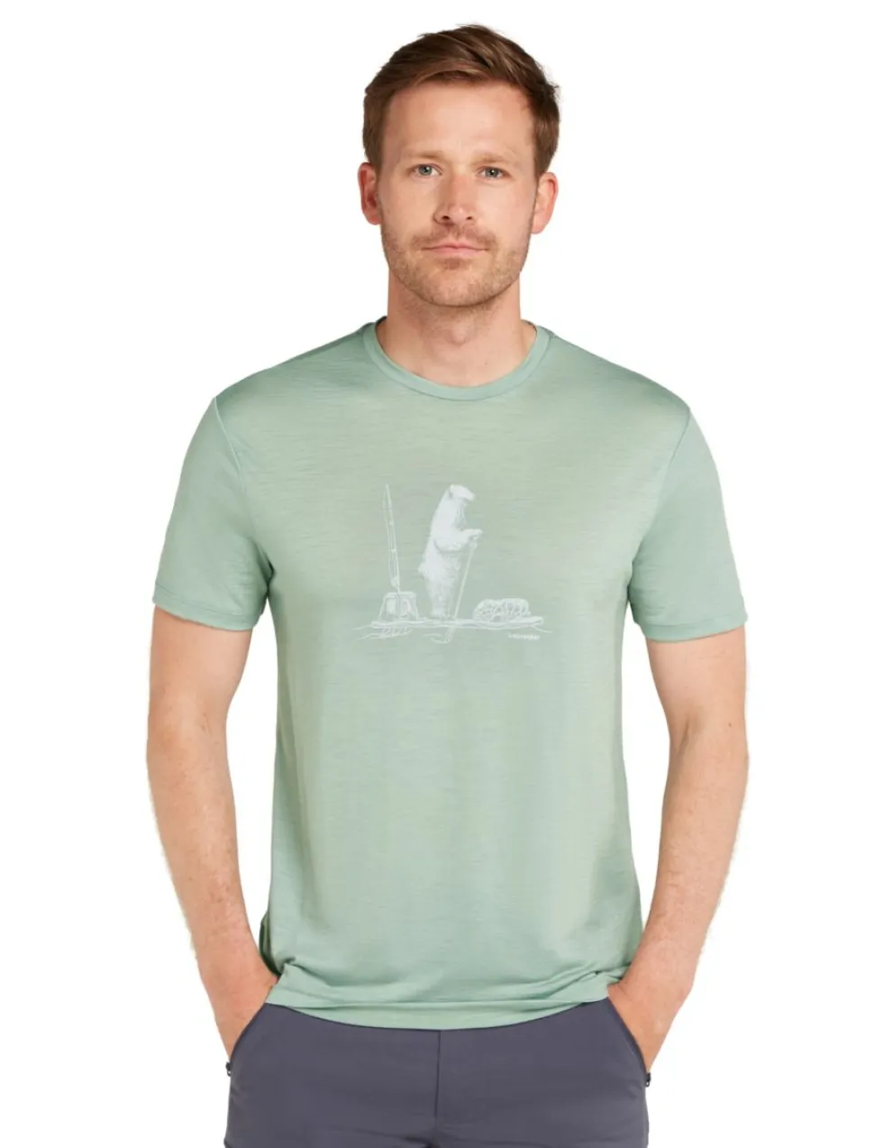 T-shirt Merino 150 Tech Lite Pol Paddle Moss | Icebreaker