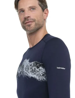 T-shirt Oasis Remarkables Midnight Navy - Tee Shirt Ml | Icebreaker