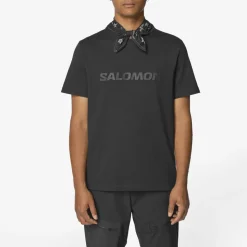 T-Shirt Salomon Logo Deep Black - Tee Shirt Mc | Salomon