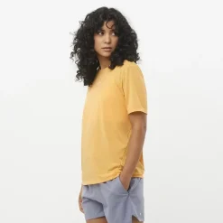 T-shirt Shkout Core Femme Warm Apricot - Tee Shirt Mc | Salomon