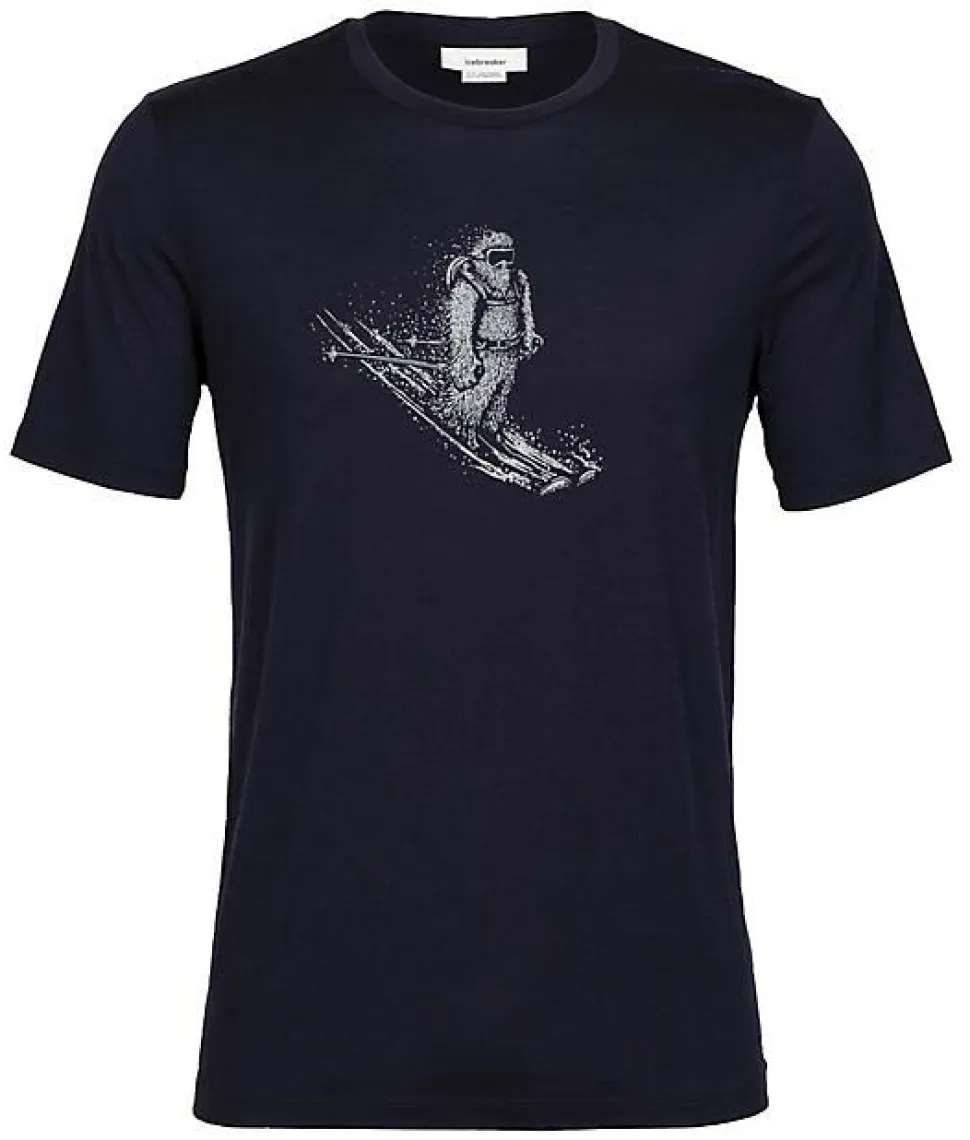 T-shirt Tech Lite II Skiing Yeti Midnight Navy | Icebreaker