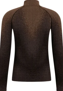 T-shirt Turtle Neck Performance Warm Blackcomb Fudge | Odlo