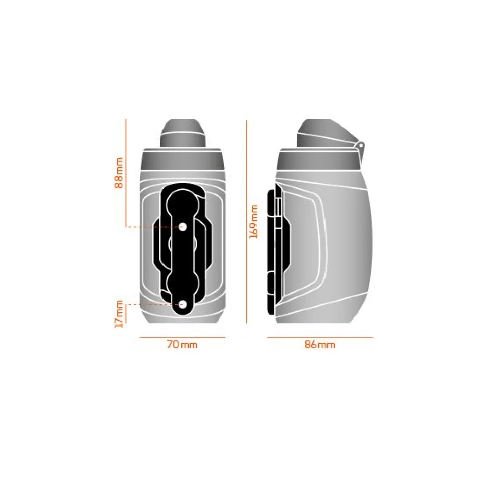 Twist Bottle 450 Trans Blk - Bidons | Fidlock