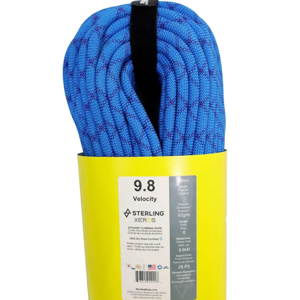 Velocity 9,8mm Blue Xeros 80m - Cordes A Simple | Sterling Rope