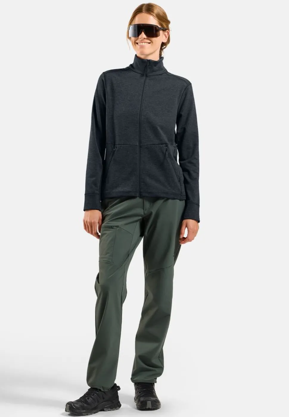 Veste Polaire Femme Grid Fleece Black Melange