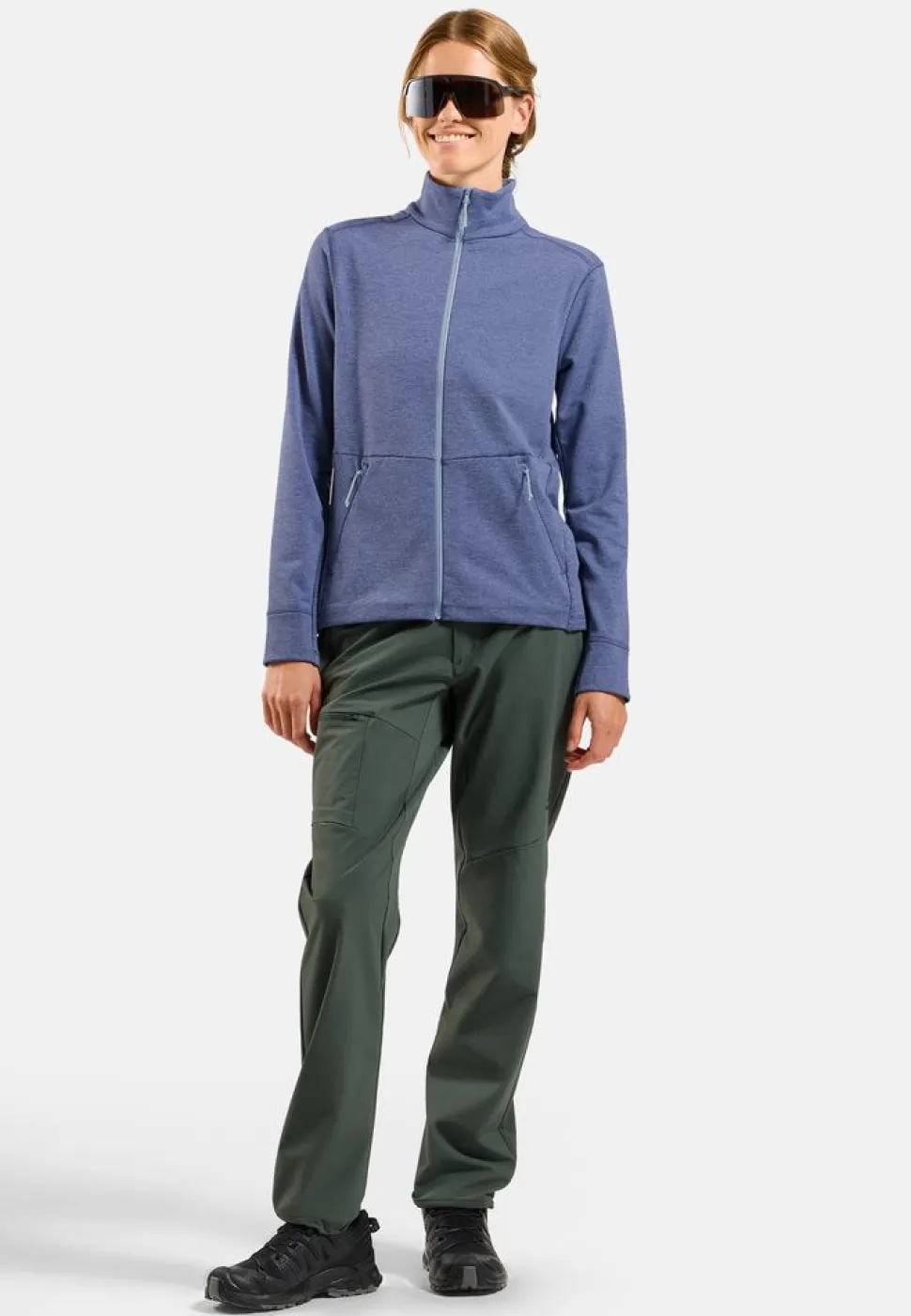 Veste Polaire Femme Grid Fleece Blue Heron Melange