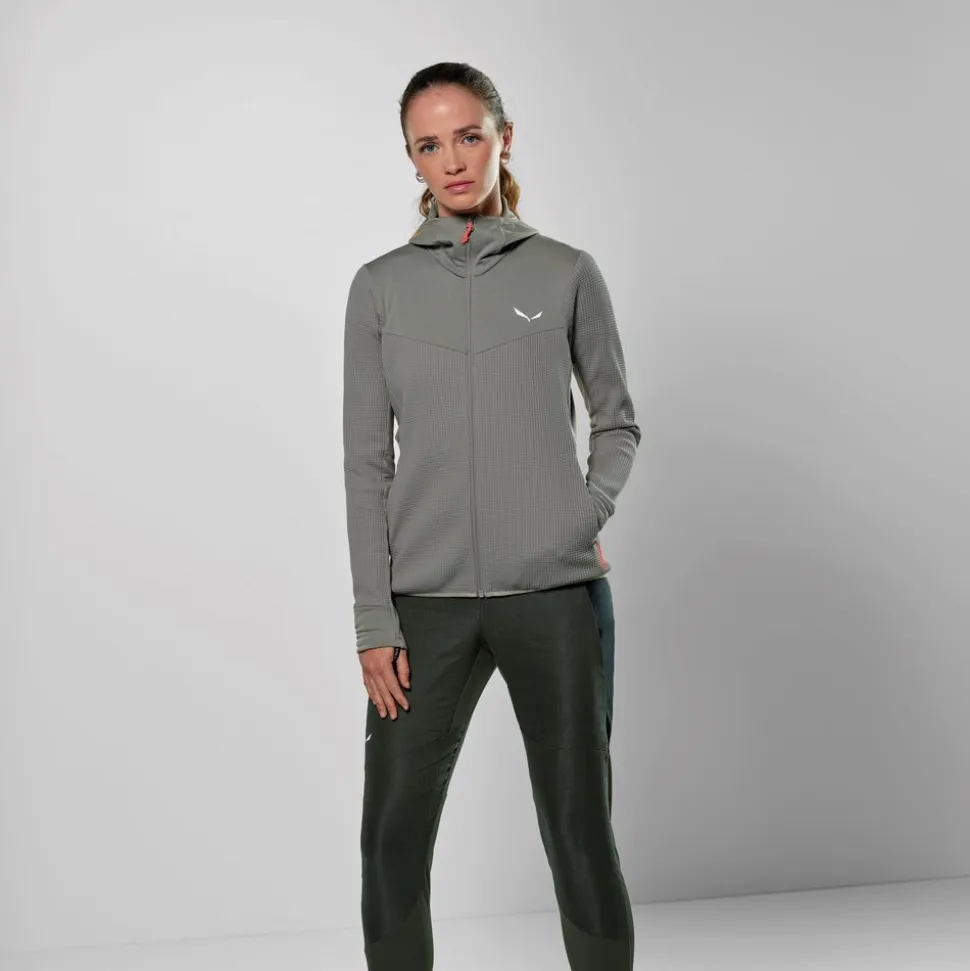 Veste Polaire Femme Puez Waffle Hybrid Shadow - Polaire | Salewa