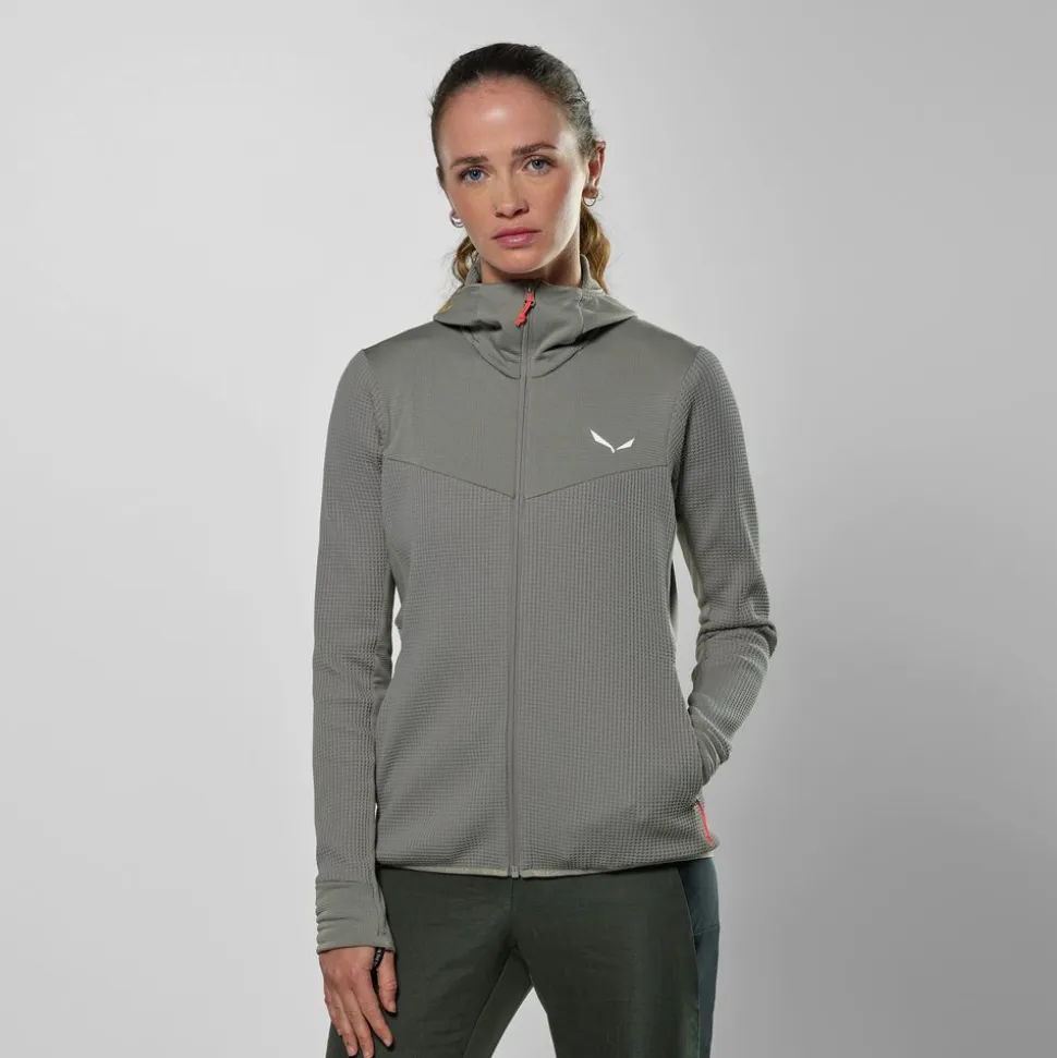 Veste Polaire Femme Puez Waffle Hybrid Shadow - Polaire | Salewa