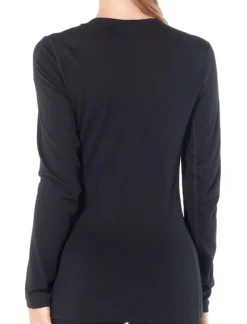 W 200 Oasis Ls Crewe Black - Tee Shirt Ml | Icebreaker