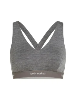 W Mer 125 Cool-lite Sprite Racerback Bra Gristone Heather | Icebreaker