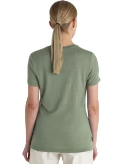 W Mer 150 Tech Lite III Ss T-shirt Lichen - Tee Shirt Mc | Icebreaker