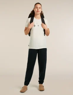 W Mer 150 Tech Lite Ss T-shirt Bird Transit Ecru Hthr - Tee Shirt Mc