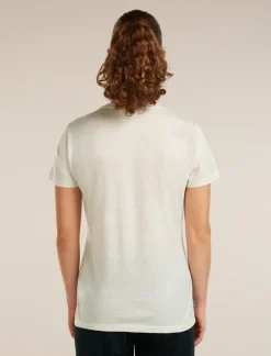 W Mer 150 Tech Lite Ss T-shirt Bird Transit Ecru Hthr - Tee Shirt Mc