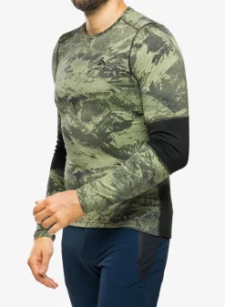 Whistler Eco Bl Top Crew Neck L/s Olivine Black - Tee Shirt Ml | Odlo